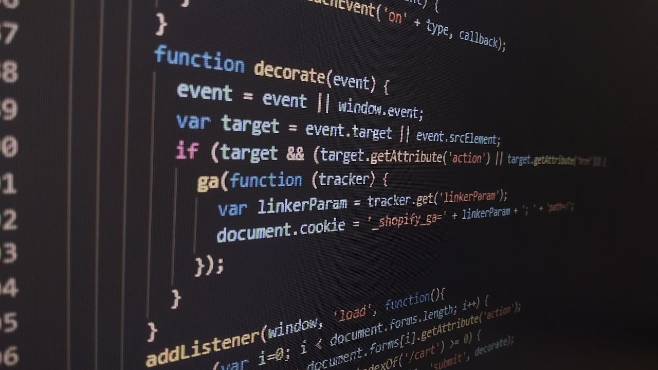 Programming code screen